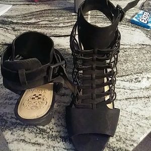 Vince camuto elastic bootie sandals...